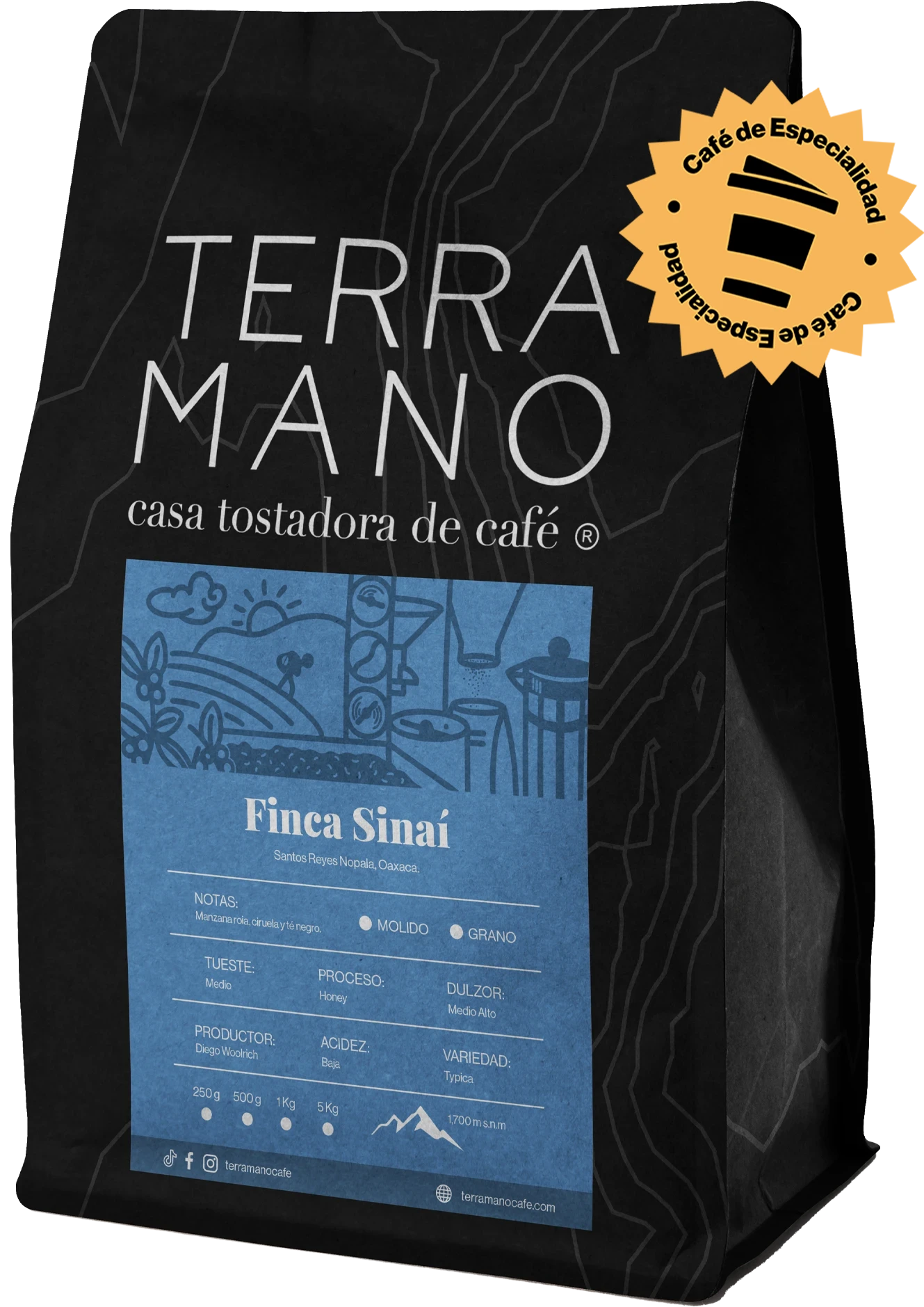 Finca Sinaí Black Honey, Café de Especialidad