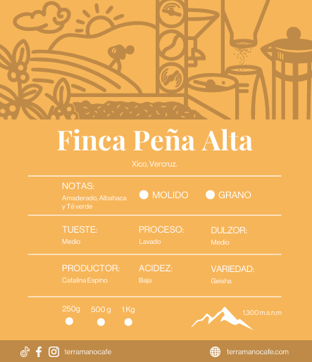 Finca Peña Alta, Café de Especialidad