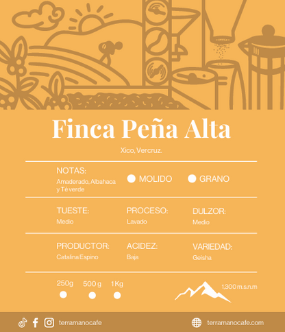 Finca Peña Alta, Café de Especialidad