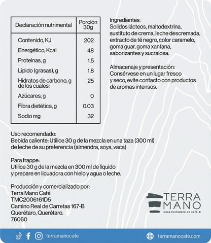 Polvo para Té Chai Sugar Free 1 Kg