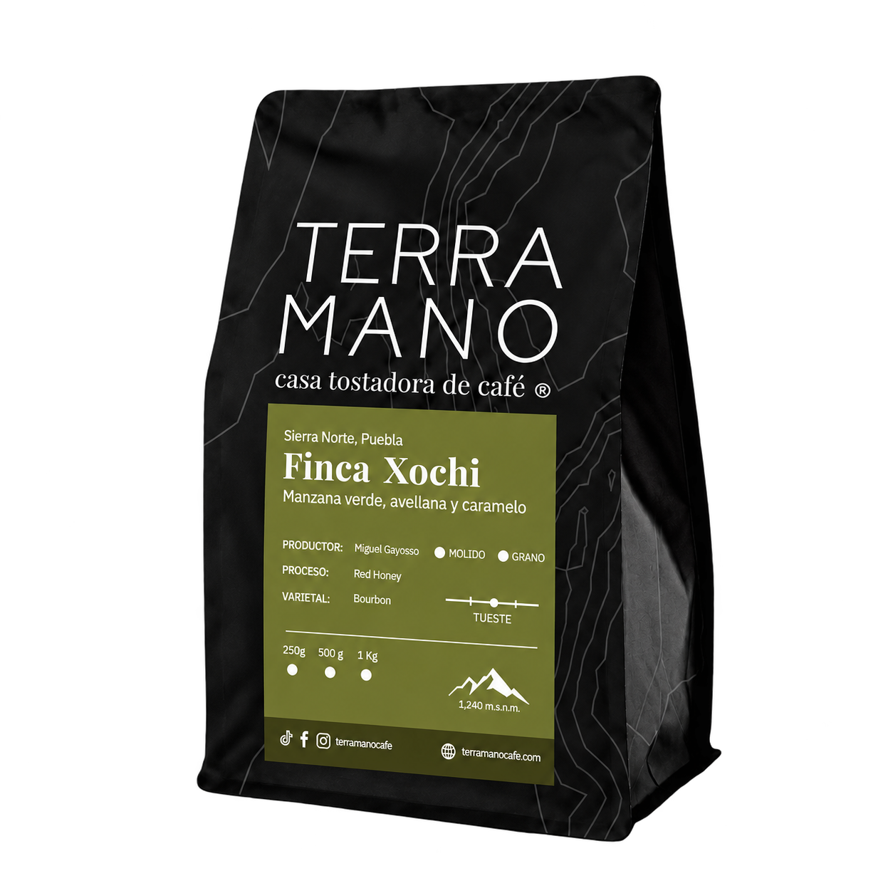 Café Finca Xochi de Terra Mano sin fondo