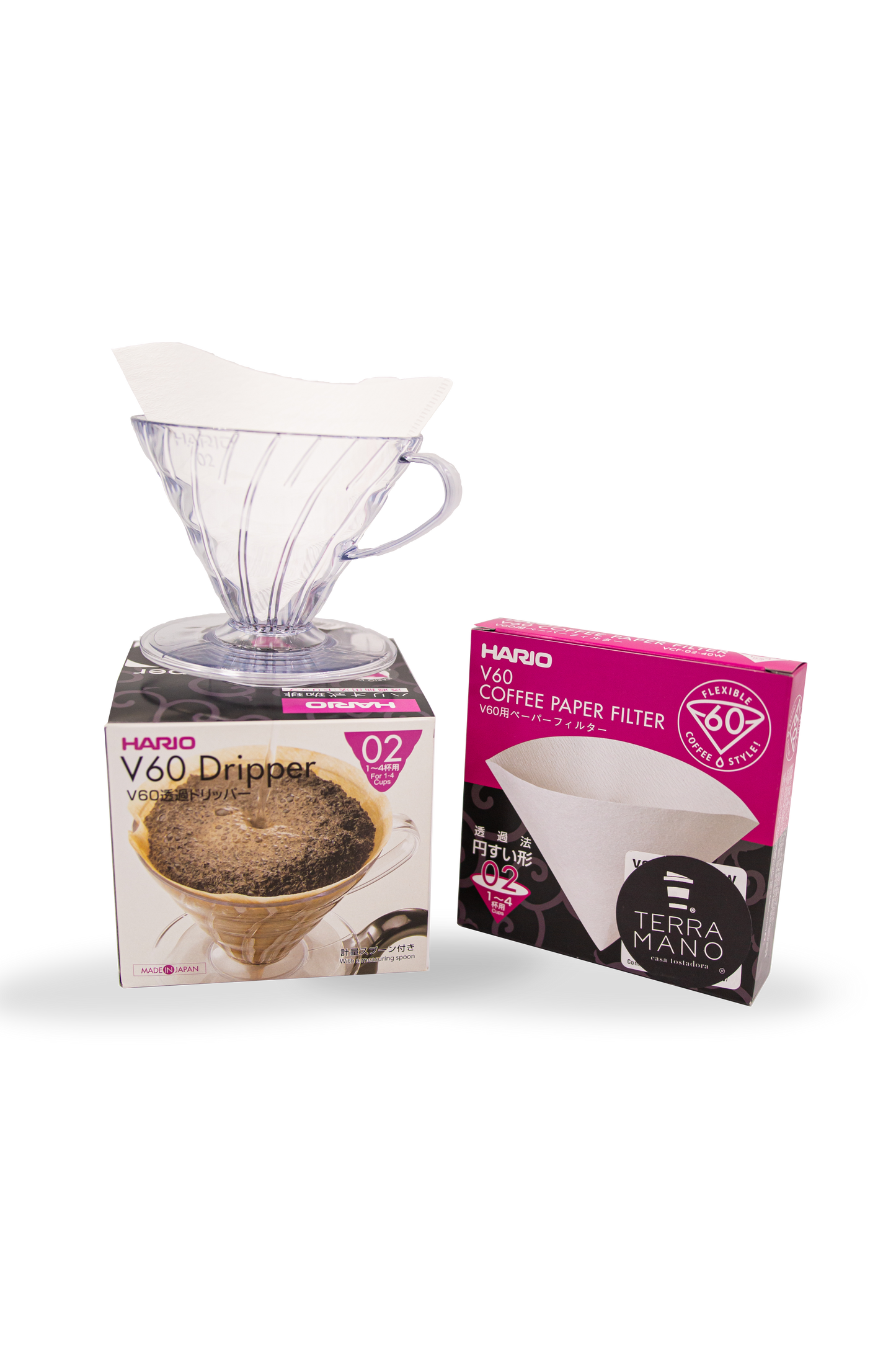 Hario V60 Cafetera de Plástico con filtros